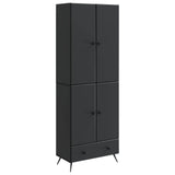 Cabinet Set 2 pcs Black Engineered Wood 3416854