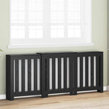 Radiator Cover Black Oak 205 x 21.5 x 83.5 cm Engineered Wood 869227
