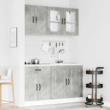 4 Piece Kitchen Cabinet Set Kalmar Concrete Grey Engineered Wood 3314855