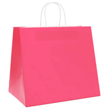 Paper Bags 250 pcs with Handles Pink 32x22x28 cm 4101680