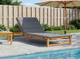 Sunlounger Cushion GEMERT 100% Polyester Blue 200 x 90 x 3 cm 948592
