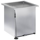Garden Planter with LED Silver 40 x 40 x 40 cm Galvanised Steel 8008136