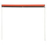 Retractable Awning 250x150 cm Orange and Brown 145896