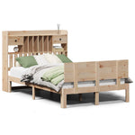 ZNTS Bookcase Bed without Mattress 120x200cm Solid Wood Pine 3322690