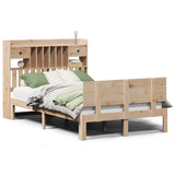 ZNTS Bookcase Bed without Mattress 120x200cm Solid Wood Pine 3322690