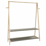 Clothes Rack with Shelves 132x45.5x150.5 cm Bamboo 4008914