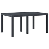 Garden Dining Table Anthracite 150 x 100 x 73 cm Poly Rattan 871684