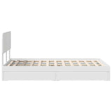Storage Bed with Headboard White 120 x 200 cm Engineered Wood 3412290