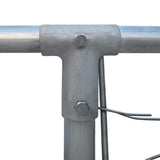 Outdoor Dog Kennel Galvanised Steel 4x4x1 m 170820