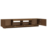 2 Piece TV Cabinet Set with LED Lights Brown Oak Engineered Wood 3120172