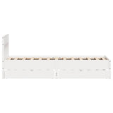 Bed Frame without Mattress White 100x200 cm Solid Wood Pine 3301873