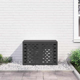 Air Conditioner Cover Black 90 x 40 x 60 cm Steel 865890