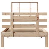 Bookcase Bed without Mattress 100x200cm Solid Wood Pine 3322753