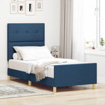 ZNTS Bed Frame in Blue, 80x200 cm, Fabric 3344689