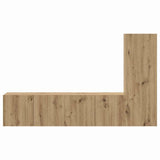 TV Cabinet Set Wall-mounted 3 pcs Artisan Oak Engineered Wood 3393404