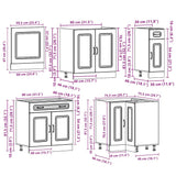 11 Piece Kitchen Cabinet Set "Kalmar" Grey Sonoma Engineered Wood 3314917