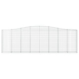 Arched Gabion Baskets 5 pcs 400x30x120/140 cm Galvanised Iron 3145842