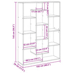 Book Cabinet Grey Sonoma 102x29x143 cm Engineered Wood 3310303
