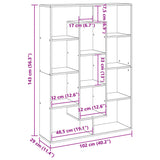 Book Cabinet Grey Sonoma 102x29x143 cm Engineered Wood 3310303