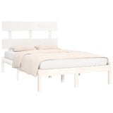 Bed Frame without Mattress White 120x200 cm Solid Wood 3104669