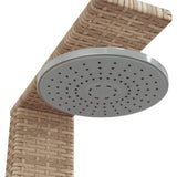 Outdoor Shower Beige 50x55x224 cm Poly Rattan and Acacia Wood 368208