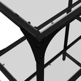 Console Table with Transparent Glass Top 98x30x81 cm Steel 846028