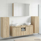 Bathroom Furniture Set 6 pcs Sonoma Oak 3407153