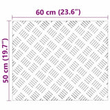 Stair Tread Rectangular 4 pcs Silver 60 x 50 cm Aluminium 4104350
