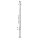 Garden Shower with Brown Base 230 cm Stainless Steel 3070789