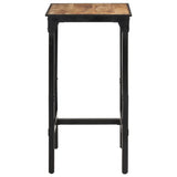 3 Piece Bar Set Solid Rough Wood Mango and Metal 3216418