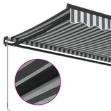 ZNTS Manual Retractable Awning Anthracite&White 450x300 cm 3216145