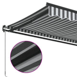 Manual Retractable Awning Anthracite and White 500x350 cm 3215816