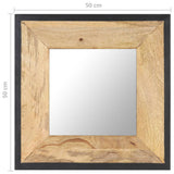 Mirror 50x50 cm Solid Mango Wood 321629
