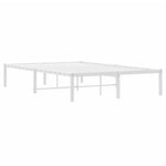 ZNTS Metal Bed Frame without Mattress White 120x190cm 373670