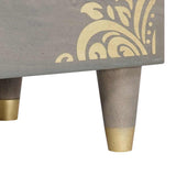 Bedside Cabinet Grey 50 x 33 x 62 cm Solid Mango Wood 4018781