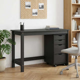 Desk and Rolling Cabinet Set MOSS 2 pcs Black 3438793