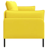 3-Seater Sofa Light Yellow 222 x 81 x 89 cm Fabric 42048638