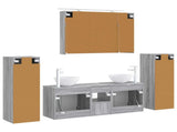 Bathroom Furniture Set 6 pcs Grey Sonoma 3407148