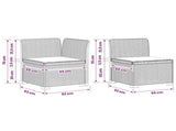 4-Seater Garden Sofa with Cushions Rattan Look PP Anthracite 3443964