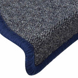 Stair mats 15 pcs 56 x 17 x 3 cm Non-Slip Dark Grey and Blue 322364