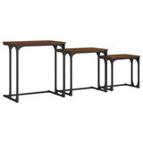 Nesting Coffee Tables 3 pcs Brown Oak Engineered Wood 837821