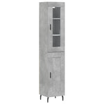 Highboard Concrete Grey 34.5x34x180 cm Engineered Wood 3199509