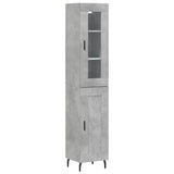 Highboard Concrete Grey 34.5x34x180 cm Engineered Wood 3199509