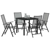 Garden Dining Set 5 pcs Anthracite Powder-Coated Steel 3379290