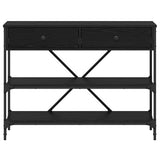 Console Table with Drawer Black Oak 100 x 34.5 x 75 cm Wood 871306