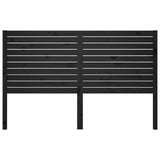 Bed Headboard Black 146x4x100 cm Solid Wood Pine 819024