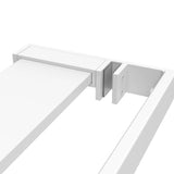 ZNTS Walk-in Shower Wall with Shelf White 100x195 cm ESG Glass&Aluminium 3185509