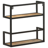 Wall Shelf 60x20x60 cm Rough Mango Wood 321076