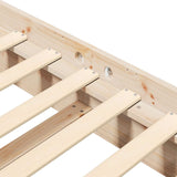 Bed Frame Natural 200 x 200 cm Solid Pine Wood 8004798