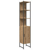 Bathroom Furniture Set with Door 4 pcs Brown 33 x 33 x 185.5 cm 3334403